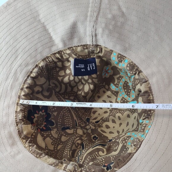 The Gap Boho Hippie Style Floppy Sun Hat Beige Wide Brimmed 100% Cotton Size S/M - Picture 12 of 12